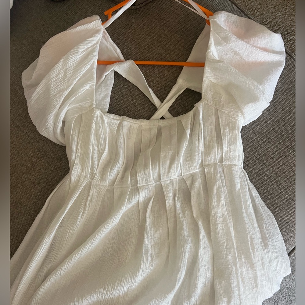 White never worn mini dress